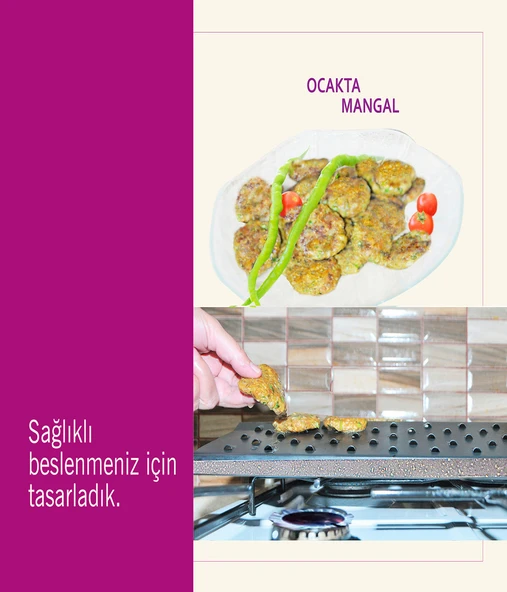 GRANİT KAPLI OCAK ÜSTÜ ÜÇGEN IZGARA - Resim 3