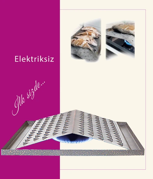 GRANİT KAPLI OCAK ÜSTÜ ÜÇGEN IZGARA ürün görseli 1