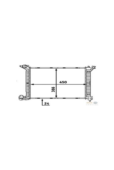 Mahle 8MK376718341 Su Radyatörü 450×366×24 R50 R53 03- 1Nd ürün görseli 1