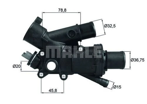 Mahle TH4383 -knecht-behr Th4383 Termostat 83cc Plastik Gövdeli Müşürlu 308-3008-5008 2.0 Hdı 9803648780 ürün görseli 1