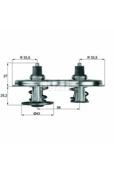 Mahle TX3383D Termostat 83 Daf Scanıa Tx3383d Oem Tx3383d Uyumlu ürün görseli 1