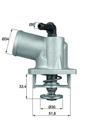 Mahle TI5592D -knecht-behr Tı5592d Termostat Astra G Zafira A Tıgra A Corsa B X16xe X14xe 1338331 ürün görseli 1