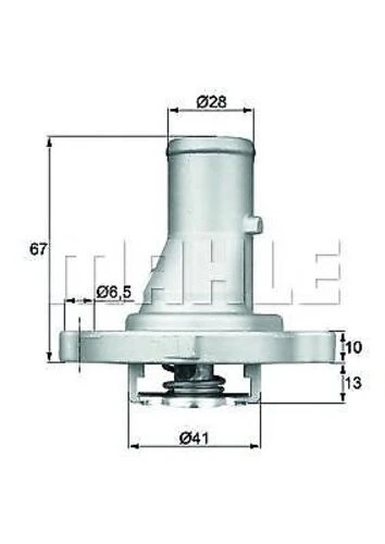 Mahle TI6887D TERMOSTAT KOMPLE PALIO 97- DOBLO 00- 1.2iE 75HP 87 C ürün görseli 1