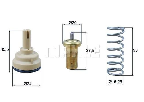 Mahle TX18195D Termostat Komple 95°C Golf V -Jetta 11-Tiguan 07-Ibiza 09-Fabıa 10-15 ürün görseli 1
