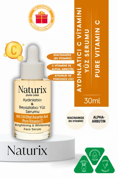 Aydınlatıcı ve Beyazlatıcı Yüz Serumu C Vitamini Alpha-Arbutin & Niacinamide - 30ml ürün görseli 1