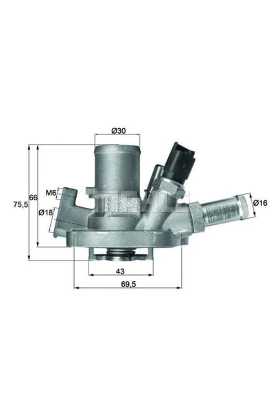Opar 55215006  Termostat Egea-punto Evo 09-12 1.4-1.6jtdpunto 12-bravo Iı 08-500 08- 1.4 Komple 80c ürün görseli 1