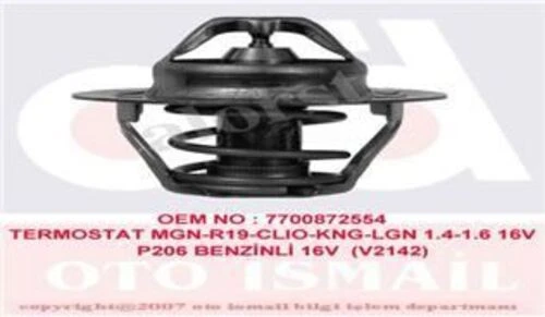Vernet TH604789 Termostat Megane R19 CLIO Kangoo Laguna 1.4 1.6 16V Benzinli 16V V2142 ürün görseli 1