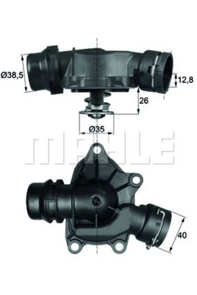 Mahle TI2688 TERMOSTAT KOMPLE BMW E39 530D 98-00 E38 730D 98-00 ürün görseli 1