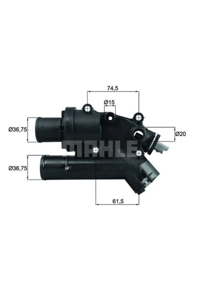 Mahle TH4683 TERMOSTAT KOMPLE 83°C 407 06-508-10-C5 06-MONDEO 08- ürün görseli 1
