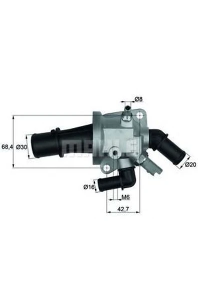 Mahle TI15388 TERMOSTAT KOMPLE 88°C ALBEA DOBLO PALIO PUNTO PANDA ürün görseli 1