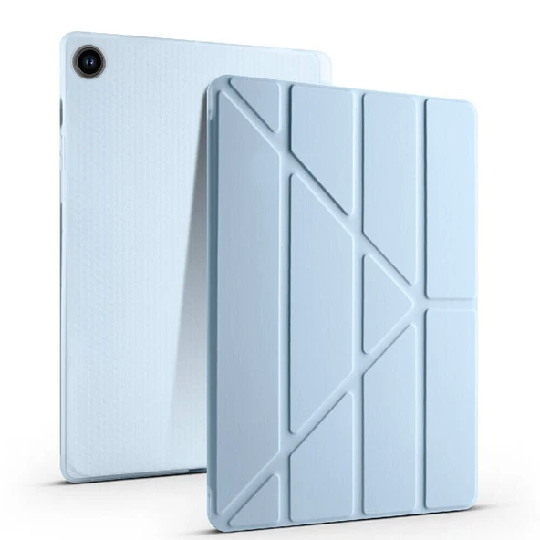 Samsung Galaxy Tab S6 Lite 2024 P620 10.4 İnç Katlanabilir Kalemlikli Standlı Akıllı Kılıf  Mavi ürün görseli 1
