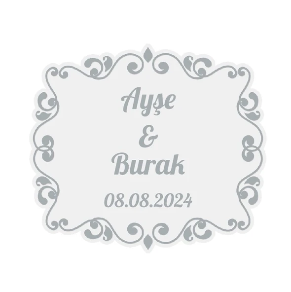 Tucuncu Desenli Kına Nişan Düğün 3x3 cm özel etiket / 50 adet sticker ürün görseli 1