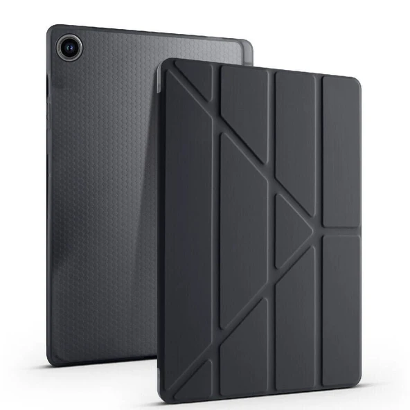 Samsung Galaxy Tab S6 Lite 2024 P620 10.4 İnç Katlanabilir Kalemlikli Standlı Akıllı Kılıf  Siyah ürün görseli 1