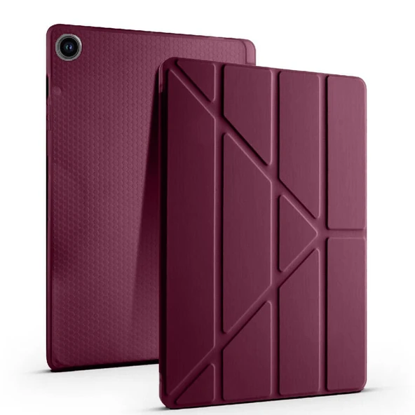 Samsung Galaxy Tab S6 Lite 2024 P620 10.4 İnç Katlanabilir Kalemlikli Standlı Akıllı Kılıf  Mürdüm ürün görseli 1