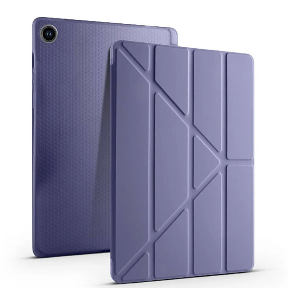 Samsung Galaxy Tab S6 Lite 2024 P620 10.4 İnç Katlanabilir Kalemlikli Standlı Akıllı Kılıf  Lavanta ürün görseli 1