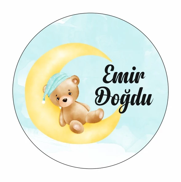 Yuvarlak Dal ve Çiçek Desenli Kına Nişan Düğün 3x3 cm özel etiket / 50 adet sticker ürün görseli 1