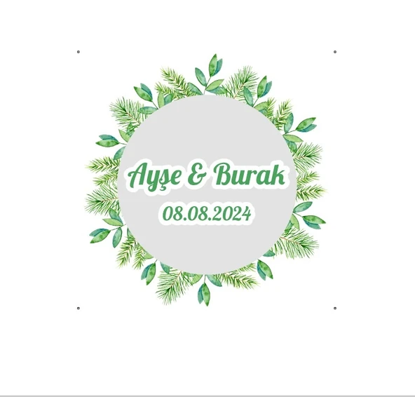 Yılbaşı Temalı Oval Etiket Kına Nişan Düğün 3x3 cm özel etiket / 50 adet sticker ürün görseli 1