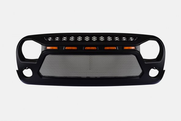 JEEP WRANGLER RUBİCON JK METAL IZGARALI LEDLİ ÖN PANJUR 2007-2017 ürün görseli 1