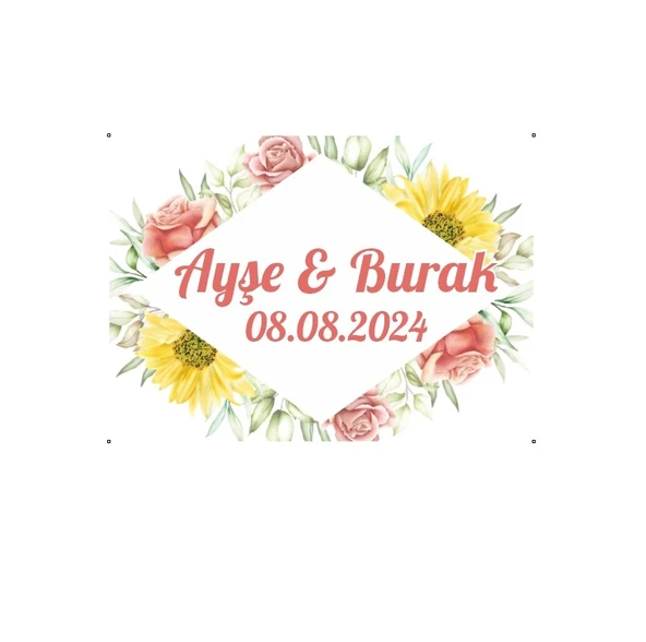 Yapraklı Kırmızı Meyveli Yuvarlak Etiket Kına Nişan Düğün 3x3 cm özel etiket / 50 adet sticker ürün görseli 1