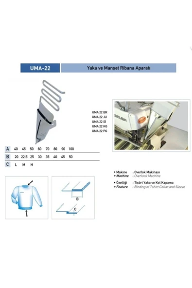 Yaka Ribana Apara 70x35mm / UMA-22 ürün görseli 1