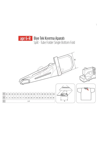 Biye Tek Kıvırma Apara 20x10mm / APR 6-R ürün görseli 1