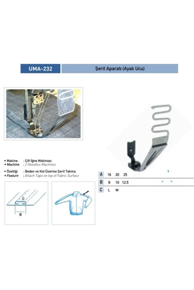 Şerit Ayak Aparatı 20x10mm / UMA-232 ürün görseli 1