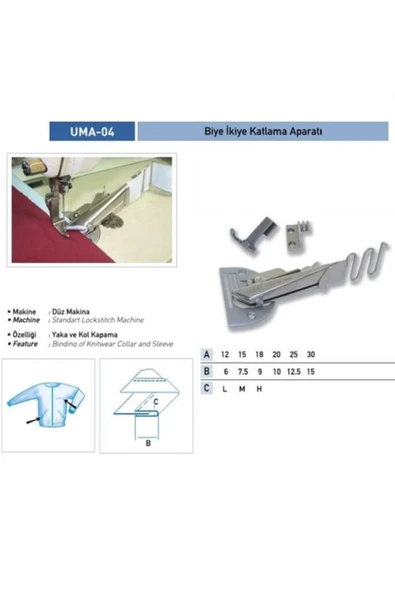 Düz Makine İkiye Katlama Apara 14X7 / UMA-04 ürün görseli 1