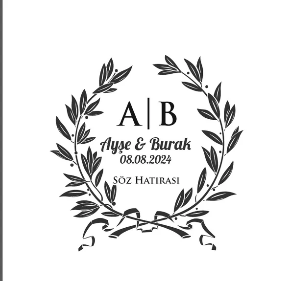 Kozalak ve Çilekli Dikdörtgen Etiket Kına Nişan Düğün 3x3 cm özel etiket / 50 adet sticker ürün görseli 1