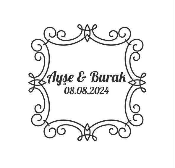 Kuşlu ve Çiçekli Kış Etiketi Kına Nişan Düğün 3x3 cm özel etiket / 50 adet sticker ürün görseli 1