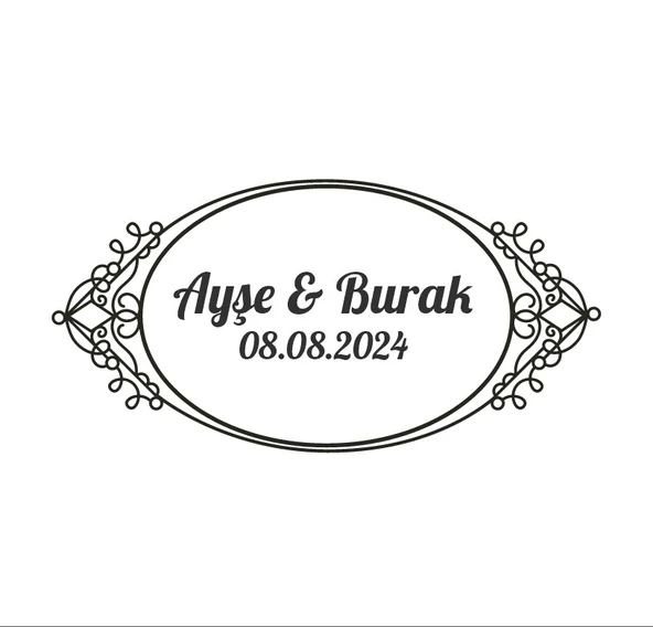 Kış Meyveli Yuvarlak Çelenk Etiketi Kına Nişan Düğün 3x3 cm özel etiket / 50 adet sticker ürün görseli 1