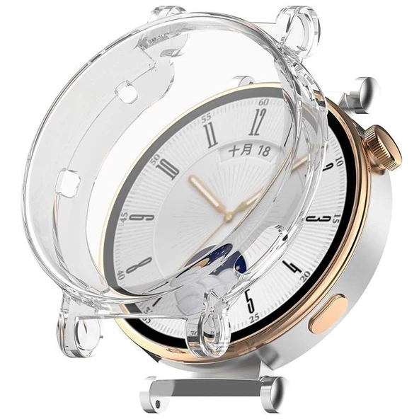 Sneezy Huawei Watch Gt4 41mm Tpu Yumuşak Silikon Kasa Ve Ekran Koruyucu  Şeffaf ürün görseli 1