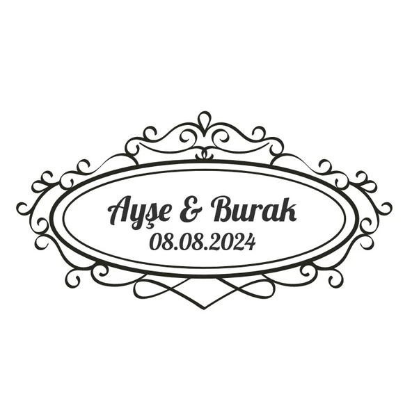 Kırmızı Meyveli Yuvarlak Çelenk Etiketi Kına Nişan Düğün 3x3 cm özel etiket / 50 adet sticker ürün görseli 1