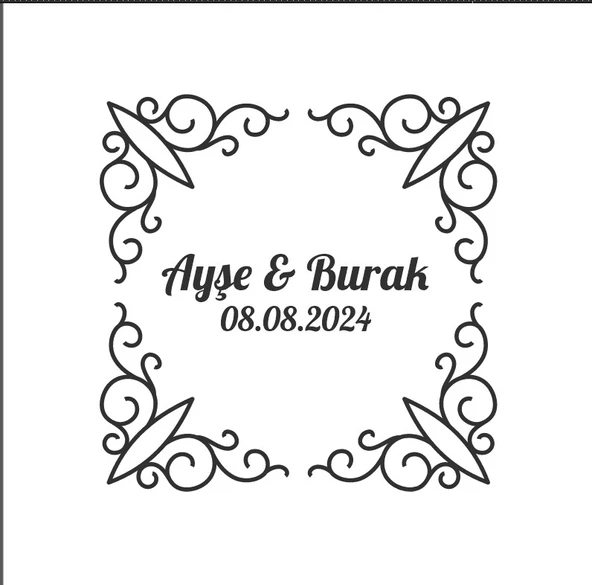 Kış Meyveli Kuşlu Oval Etiket Kına Nişan Düğün 3x3 cm özel etiket / 50 adet sticker ürün görseli 1