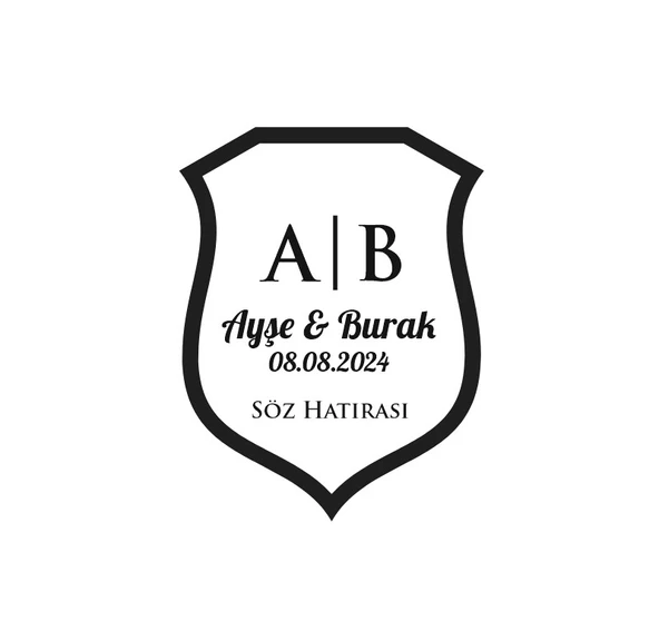 Damla Kalkan Mühür Kına Nişan Düğün 3x3 cm özel etiket / 50 adet sticker ürün görseli 1