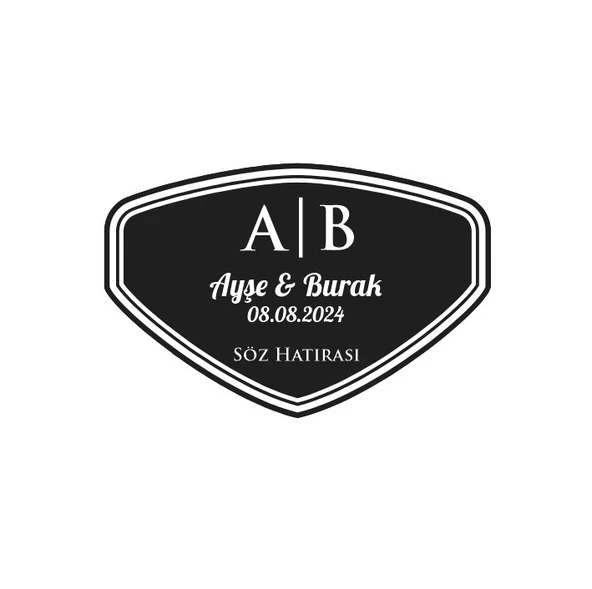 Altın Boynuzlu Kış Çelengi Etiketi Kına Nişan Düğün 3x3 cm özel etiket / 50 adet sticker ürün görseli 1