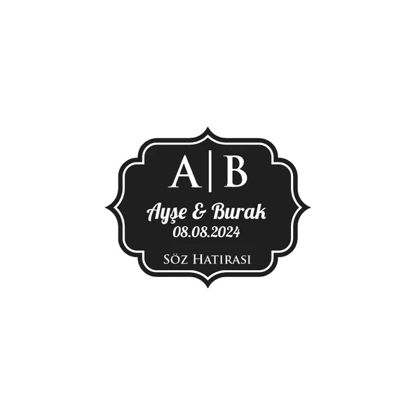 Kozalak ve Çilekli Yuvarlak Etiket Kına Nişan Düğün 3x3 cm özel etiket / 50 adet sticker ürün görseli 1