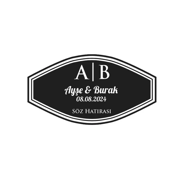 Kuşlu ve Çiçekli Kış Etiketi Kına Nişan Düğün 3x3 cm özel etiket / 50 adet sticker ürün görseli 1
