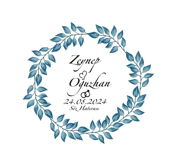 Düz Alt Kenarlı Kare Mühür Kına Nişan Düğün 3x3 cm özel etiket / 50 adet sticker ürün görseli 1