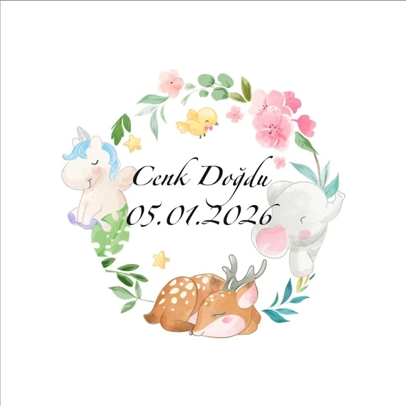Sade Dikey Dikdörtgen Mühür Kına Nişan Düğün 3x3 cm özel etiket / 50 adet sticker ürün görseli 1