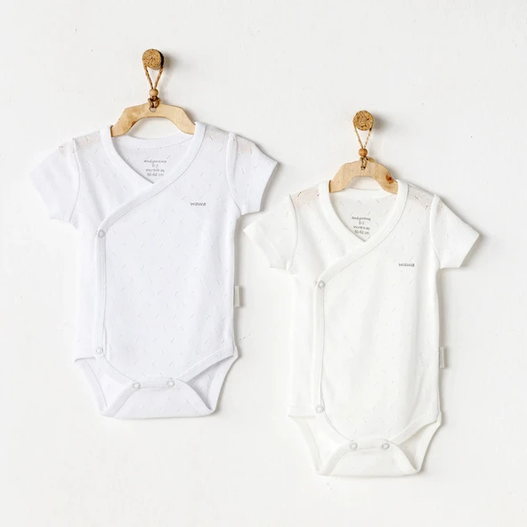 Andywawa Ac25555 Jacquard Basic 2'li Zıbın Body Ecru White ürün görseli 1
