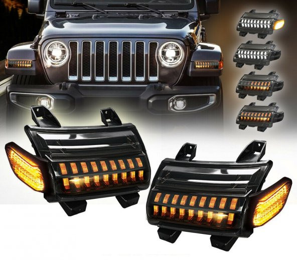 JEEP WRANGLER RUBİCON JL LED ÇAMURLUK SİNYALİ SETİ 2018-2021 ürün görseli 1