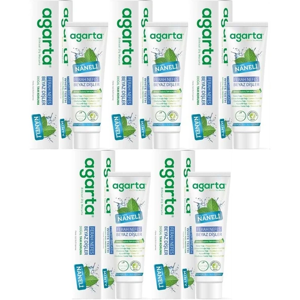 Agarta Doğal Diş Macunu 100ML Naneli (5 Li Set) ürün görseli 1