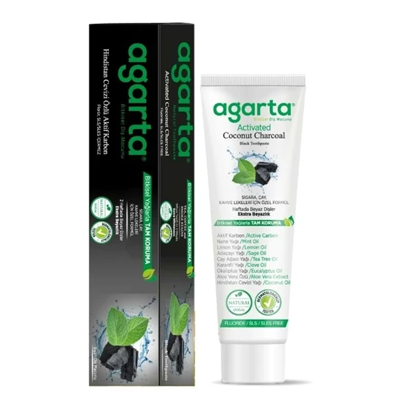 Agarta Doğal Diş Macunu 100ML Aktif Karbonlu ürün görseli 1