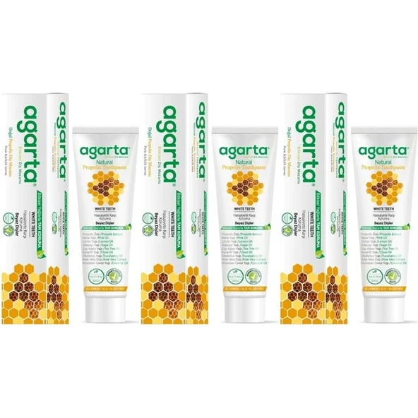 Agarta Doğal Diş Macunu 100ML Propolis (3 Lü Set) ürün görseli 1