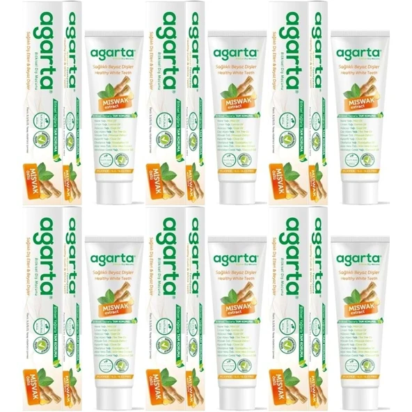 Agarta Doğal Diş Macunu 100ML Misvak özlü (6 Lı Set) ürün görseli 1