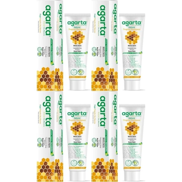Agarta Doğal Diş Macunu 100ML Propolis (4 Lü Set) ürün görseli 1