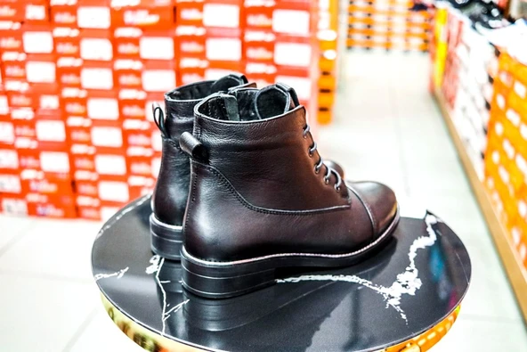 Castle Black 72544 Hakiki Deri Bayan Bot - Resim 3