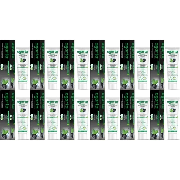 Agarta Doğal Diş Macunu 100ML Aktif Karbonlu (12 Li Set) ürün görseli 1