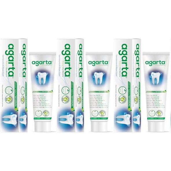 Agarta Doğal Diş Macunu 100ML Bitki Özlü (3 Lü Set) ürün görseli 1