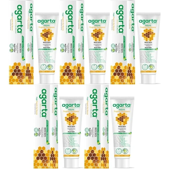 Agarta Doğal Diş Macunu 100ML Propolis (5 Li Set) ürün görseli 1